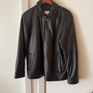 VINTAGE CALVIN KLEIN Y2K 90S STYLE PADDED LEATHER JACKET SIZE SMALL